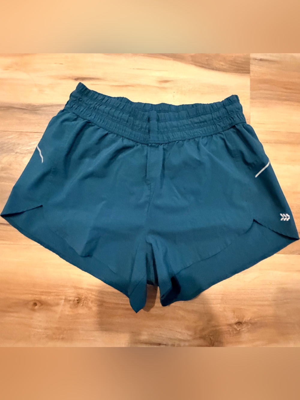 all in motion Teal Elastic-Waist Running Shorts